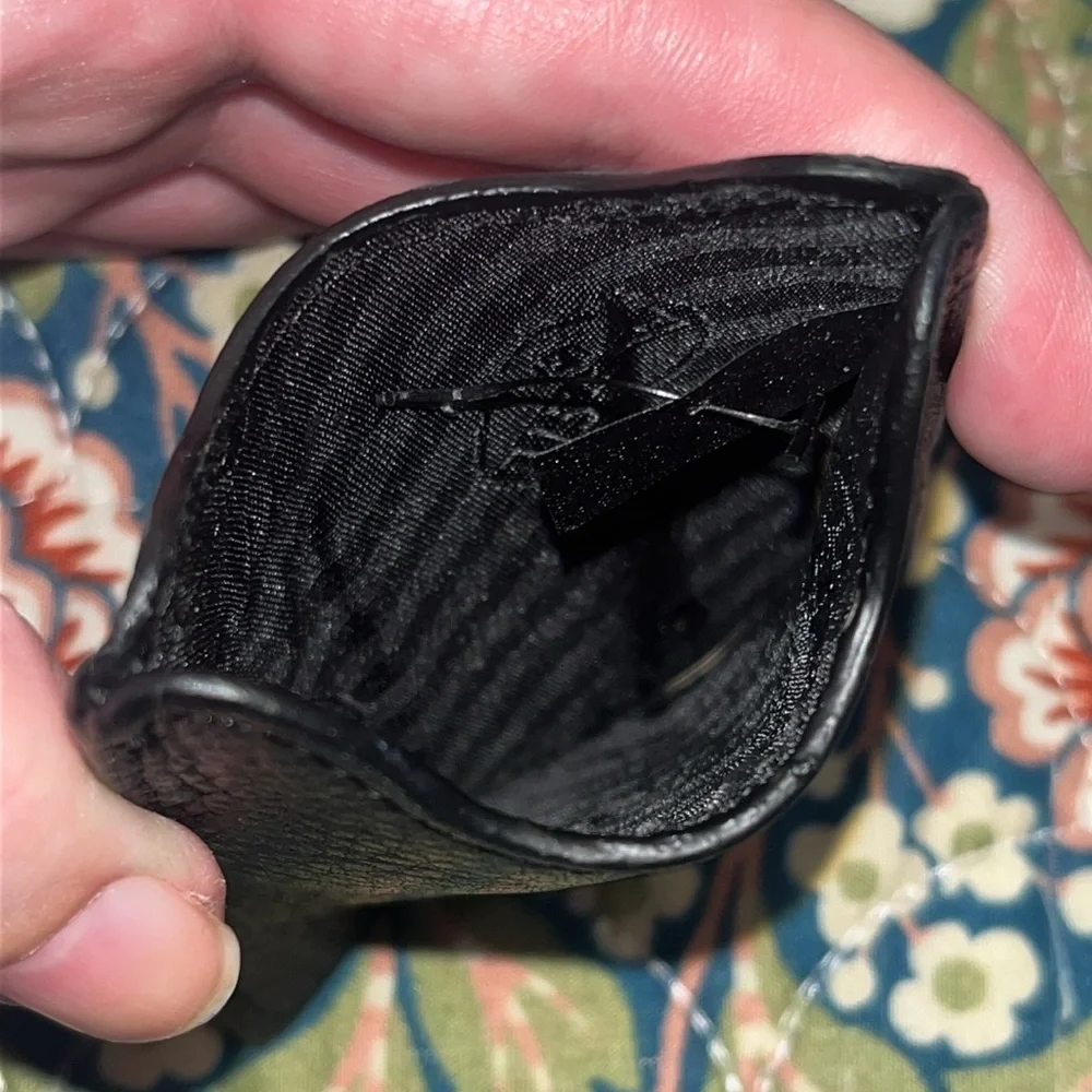 Fossil Black Leather Card Sleeve